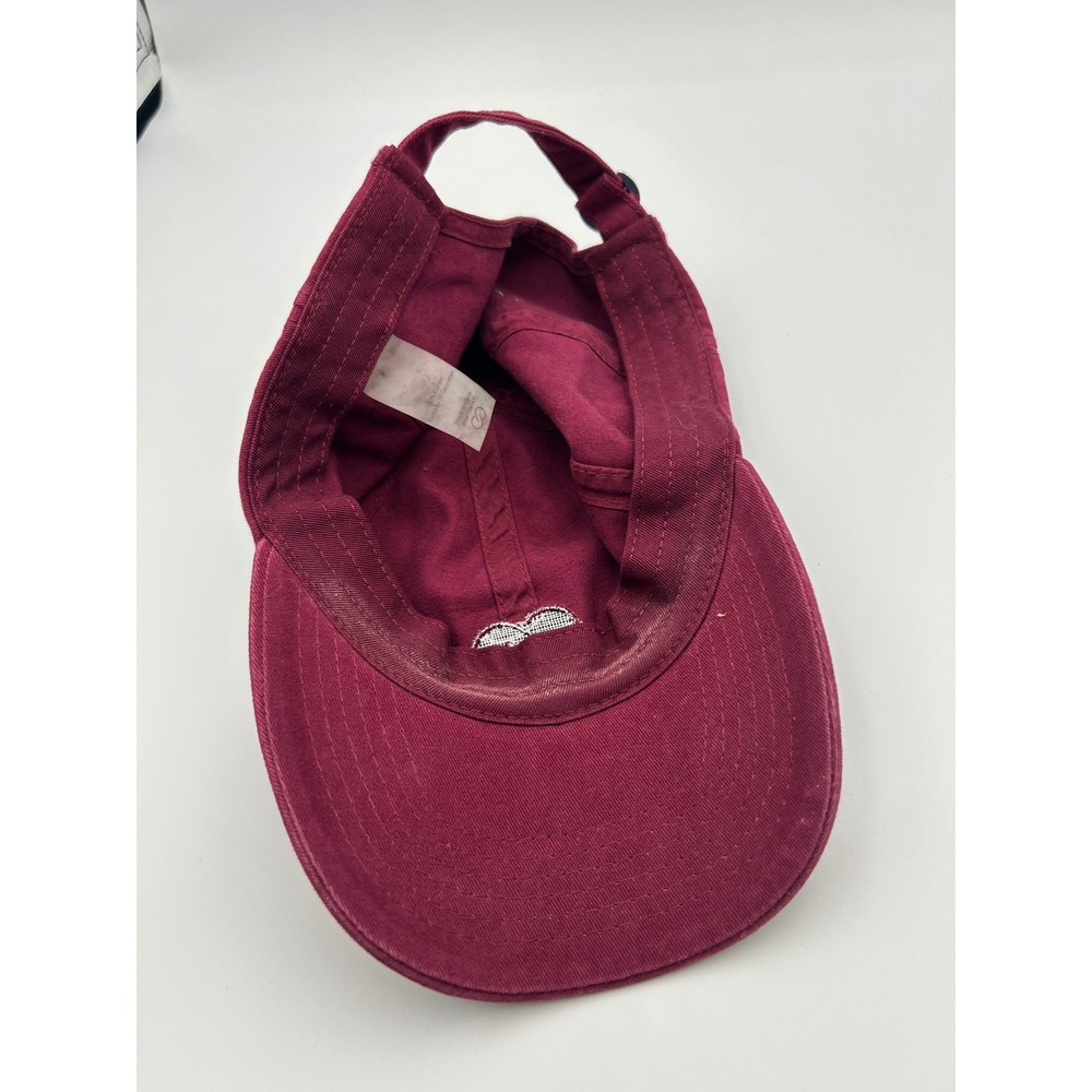 Burgundy Cotton Baseball Cap Infinity Logo Adjustable Dad Hat Maroon - Picture 4 of 4